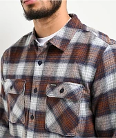 Brixton Bowery Lightweight Blue & Brown Flannel Shirt