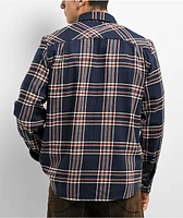 Brixton Bowery Navy Flannel Shirt