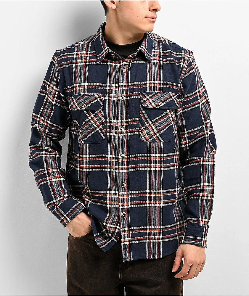 Brixton Bowery Navy Flannel Shirt