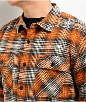 Brixton Bowery Orange Lightweight Flannel Shirt