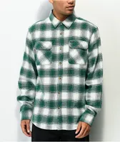 Brixton Bowery Teal & White Plaid Flannel Shirt