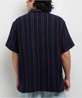 Brixton Bunker Navy Short Sleeve Button Up Shirt