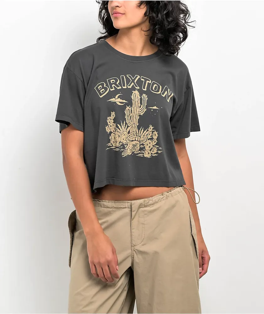 Brixton Cactus Black Crop T-Shirt