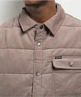 Brixton Cass Cinder Grey Corduroy Puffer Jacket