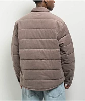 Brixton Cass Cinder Grey Corduroy Puffer Jacket