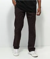 Brixton Choice Brown Plaid Chino Pants