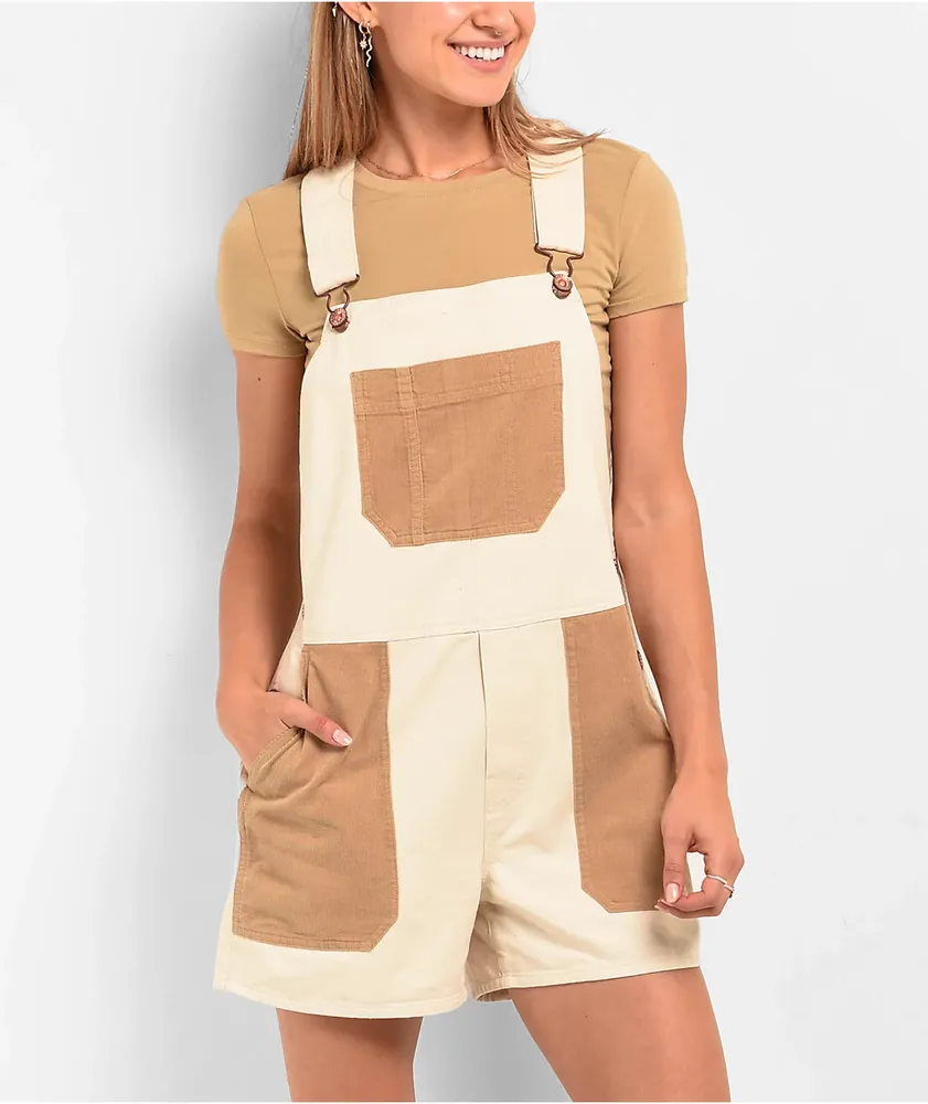 Brixton Costa Natural Short Overalls