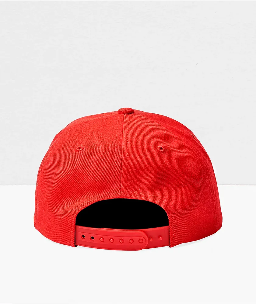 Brixton Crest Aurora Red Snapback Hat