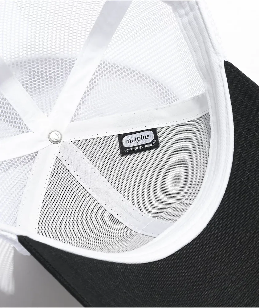 Brixton Crest Black & White Mesh Baseball Hat