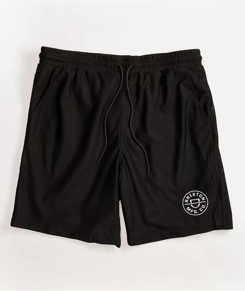 Brixton Crest Black Mesh Shorts