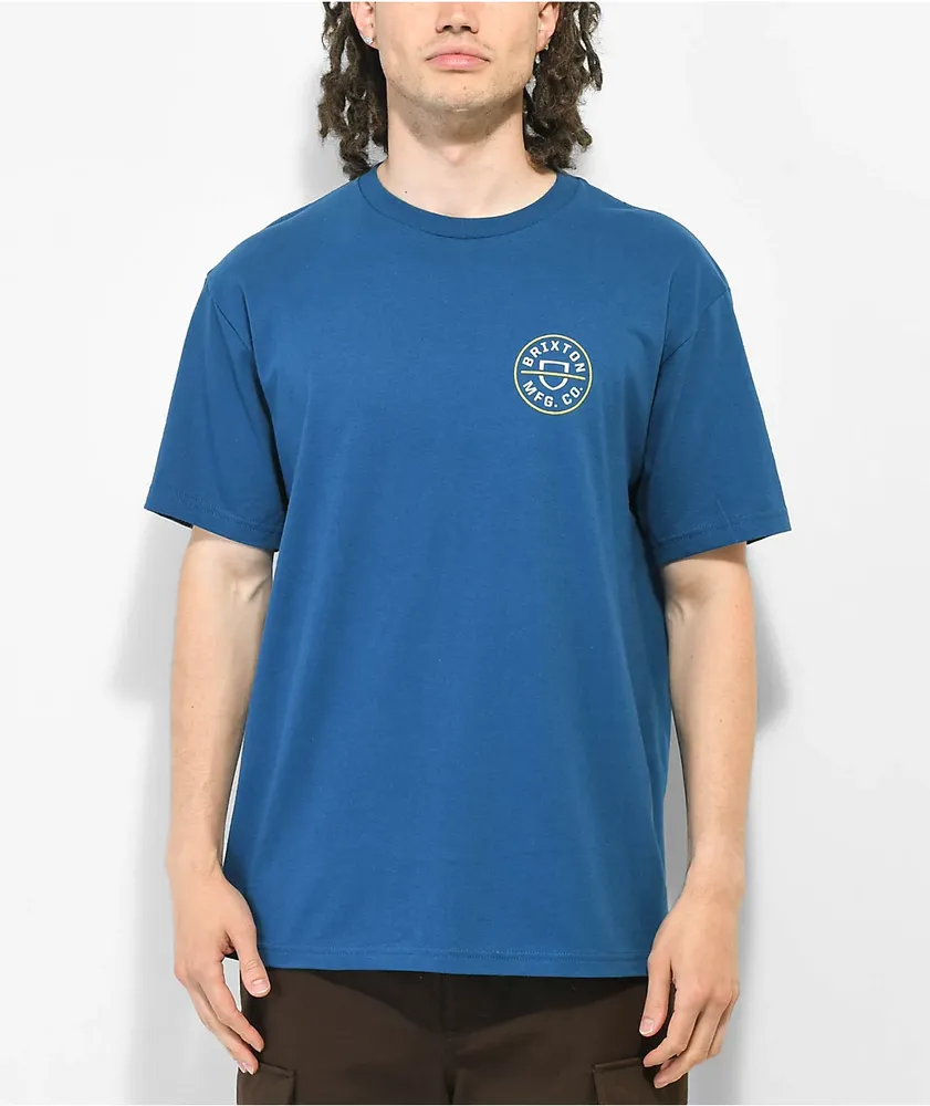 Brixton Crest Blue T-Shirt