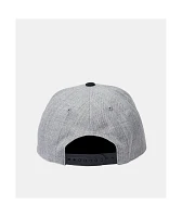 Brixton Crest Heather Grey & Black Snapback Hat