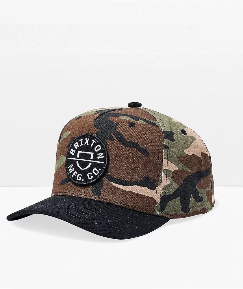 Brixton Crest MP Camo Surplus Snapback Hat