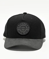 Brixton Crest Netplus Black Snapback Hat