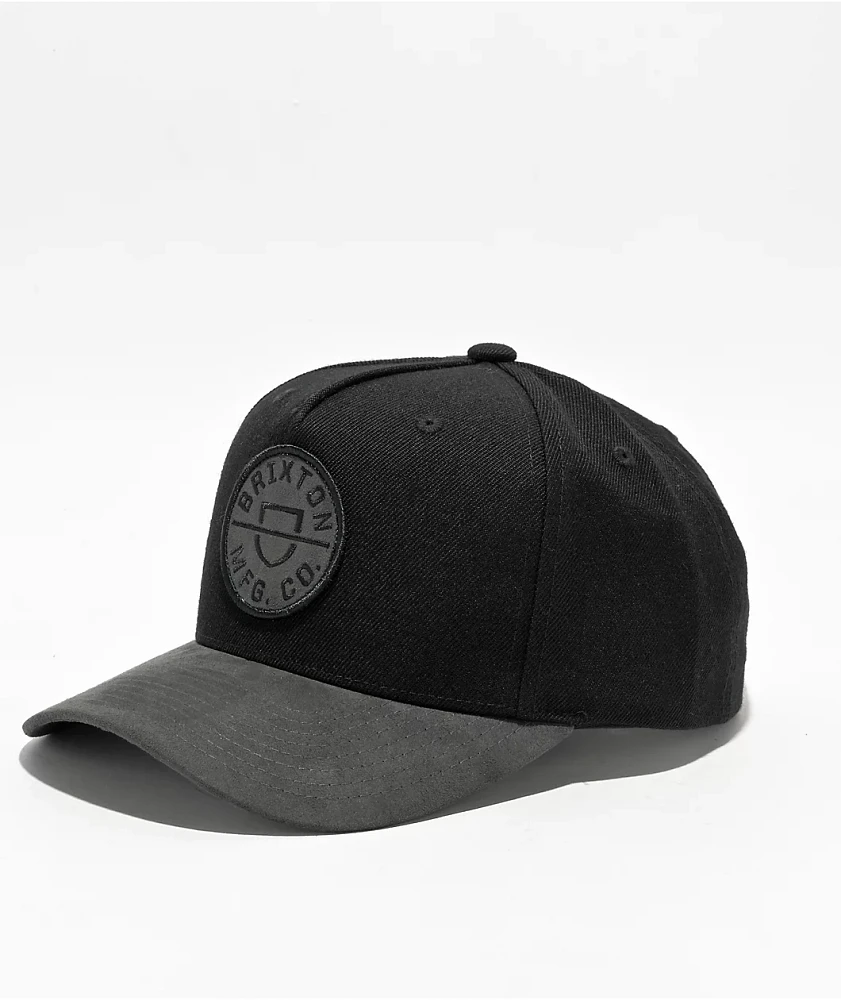 Brixton Crest Netplus Black Snapback Hat