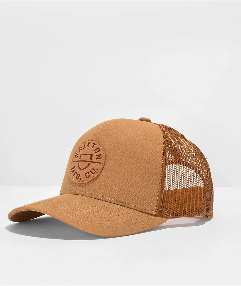 Brixton Crest Netplus Golden Brown Trucker Hat