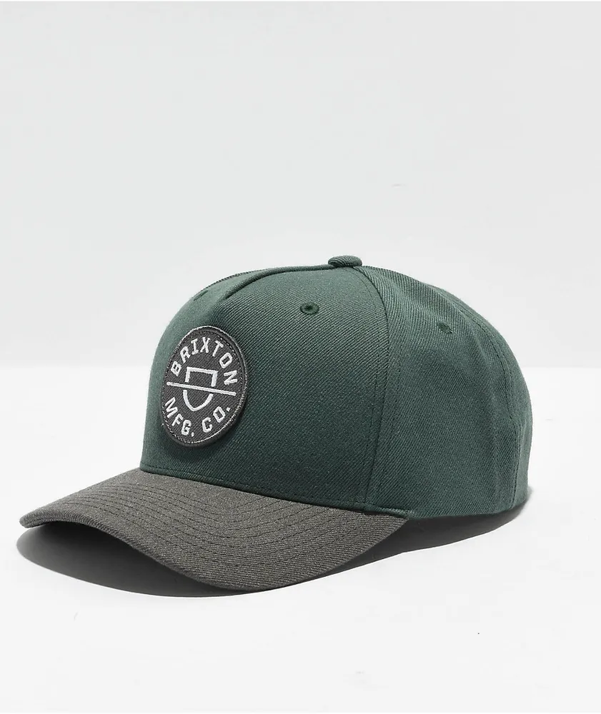 Brixton Crest Netplus Pine Snapback Hat