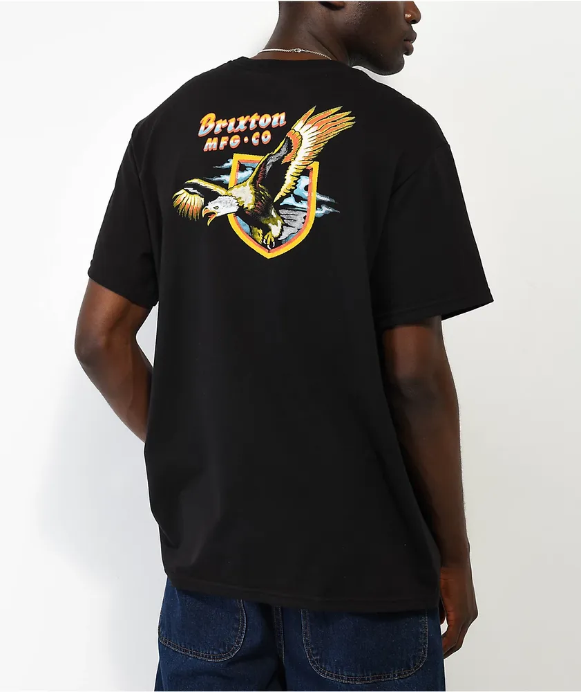 Brixton District Black T-Shirt