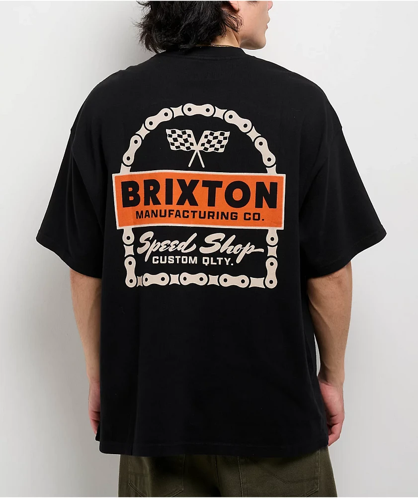 Brixton Drayton Black Classic Wash Heavyweight T-Shirt