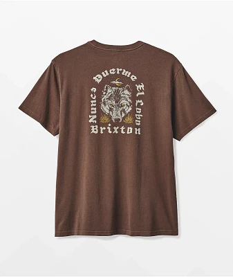 Brixton Gorge Brown Wash T-Shirt