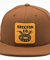 Brixton Homer Sepia Snapback 