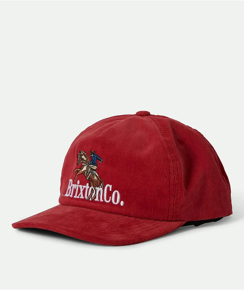 Brixton Inwood Red Snapback Hat