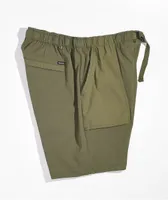 Brixton Jupiter Service Olive Green Elastic Shorts