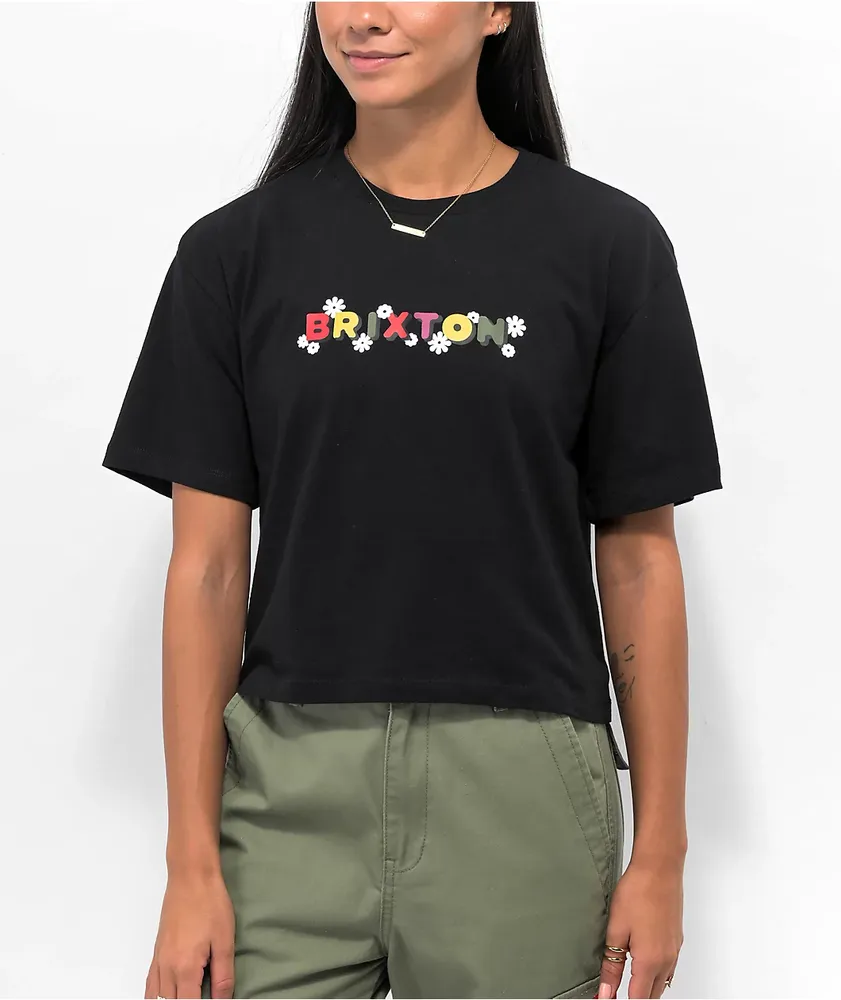 Brixton Kaleidoscope Black Crop T-Shirt