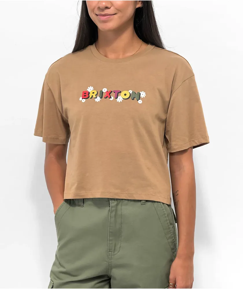 Brixton Kaleidoscope Brown Crop T-Shirt