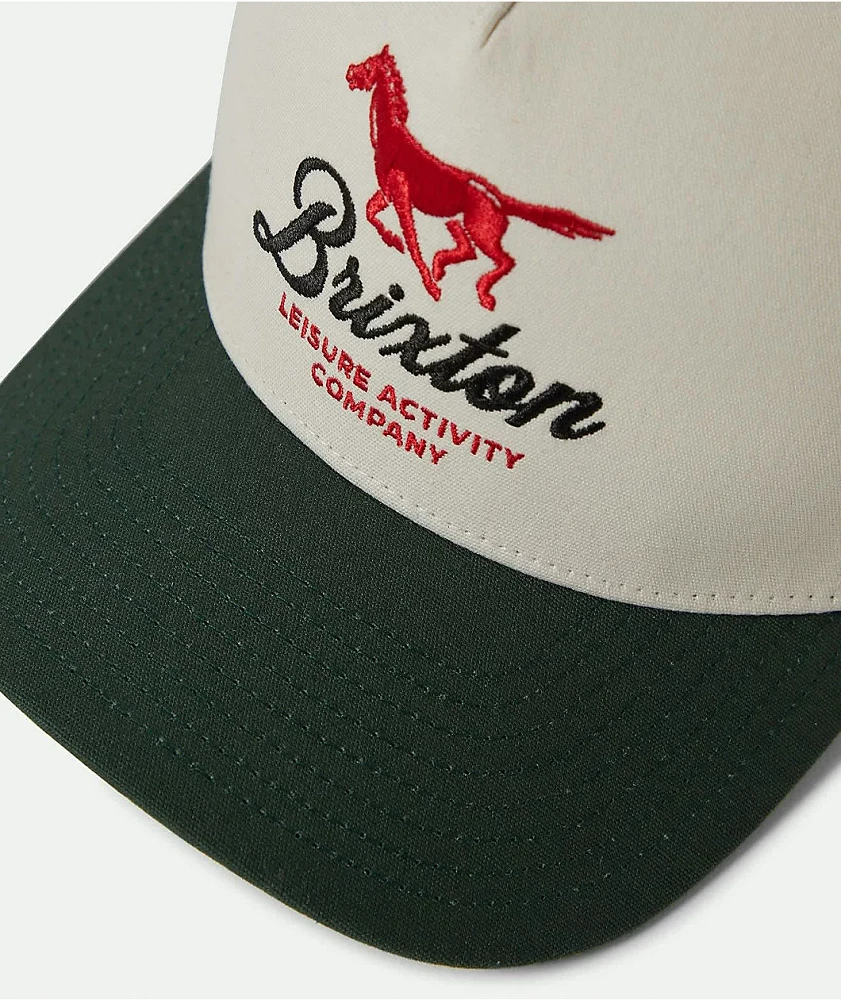 Brixton Leisure Activity Netplus Pine Needle & Whitecap Snapback Hat