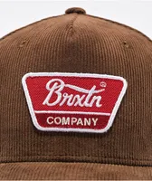 Brixton Linwood Netplus Bison Corduroy Snapback Hat