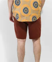 Brixton Madrid II Maroon Corduroy Shorts