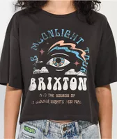 Brixton Moonlight Tour Black Wash Crop T-Shirt