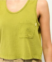 Brixton Moss Green Pocket Crop Tank Top