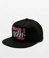 Brixton Neon Finish Line Black Snapback Hat