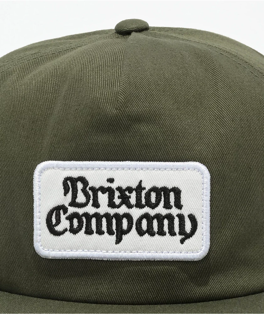 Brixton Norvell Green Snapback Hat