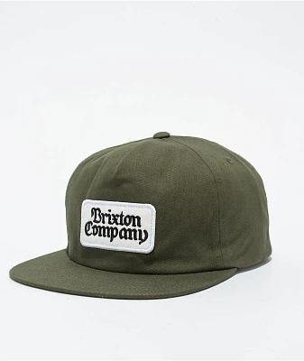 Brixton Norvell Green Snapback Hat