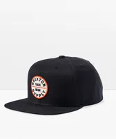 Brixton Oath II Black & Orange Snapback Hat