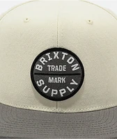 Brixton Oath III Charcoal & Off White Snapback Hat