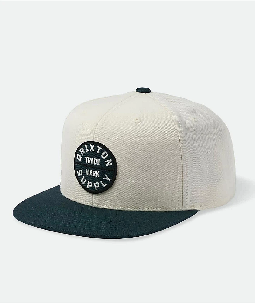 Brixton Oath III Charcoal & Off White Snapback Hat