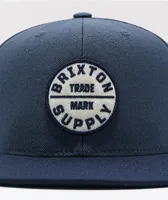 Brixton Oath III Washed Navy Snapback Hat