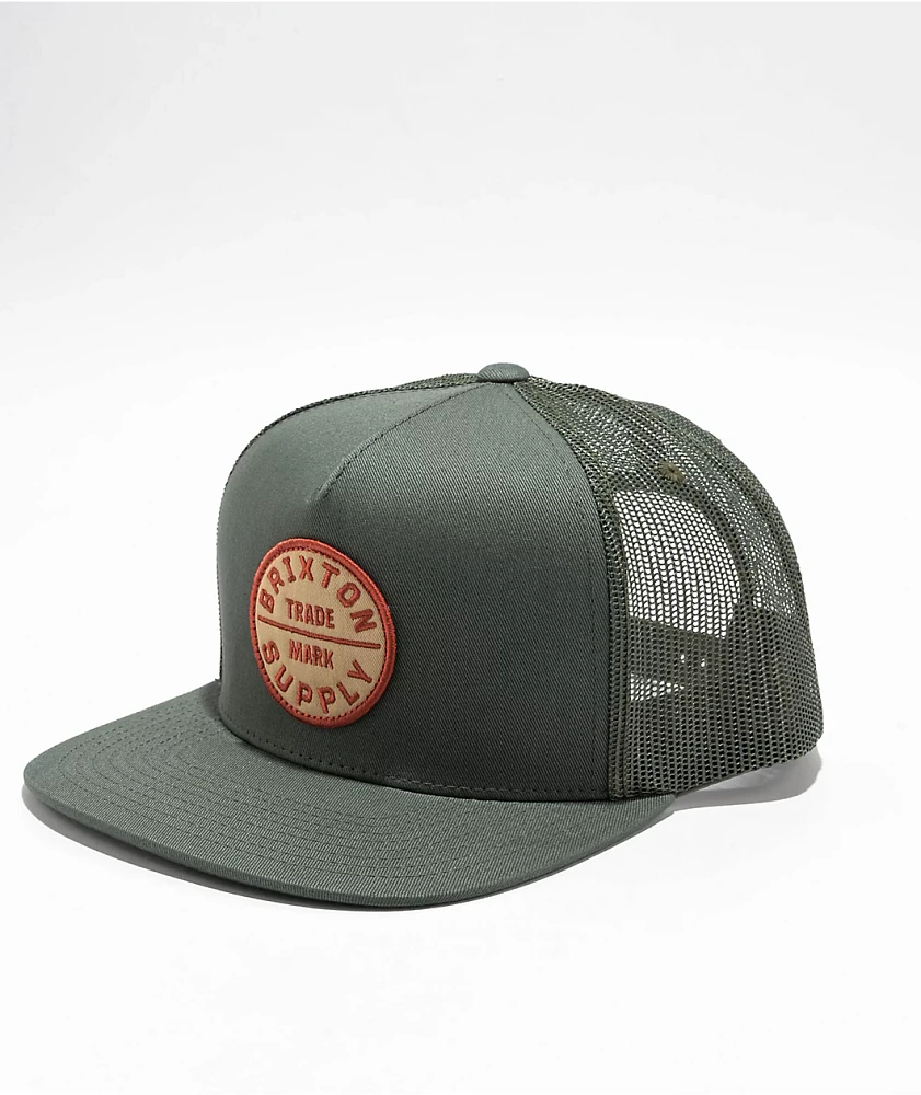 Brixton Oath Olive Surplus Trucker Hat