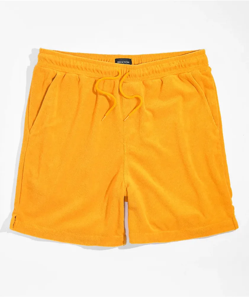 Brixton Pacific Reserve Orange Terry Cloth Shorts