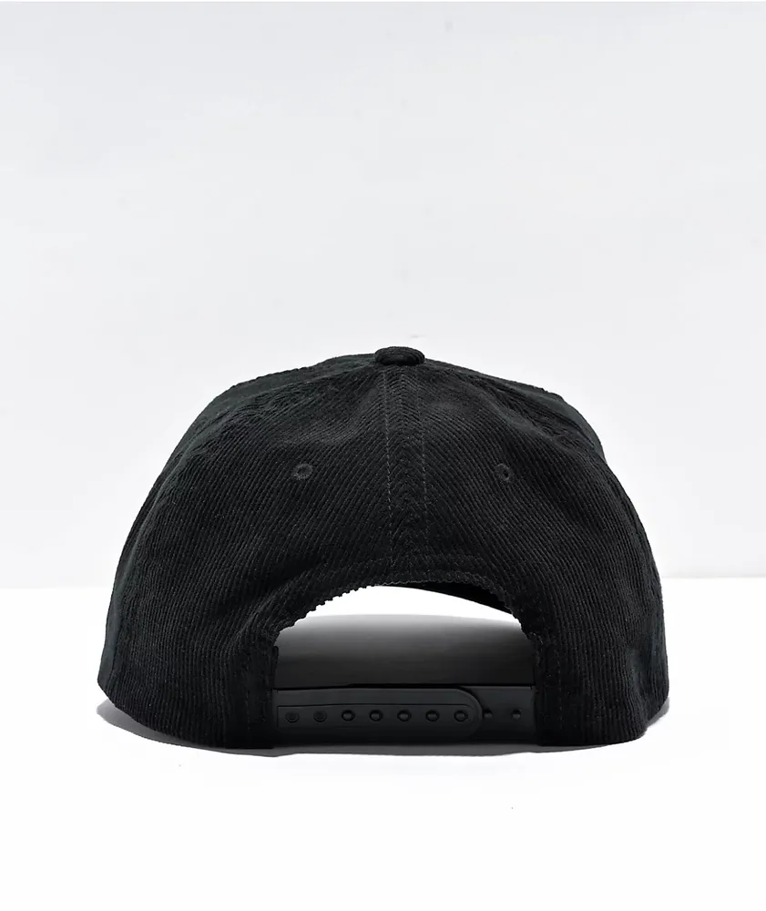 Brixton Parsons Netplus Corduroy Black Snapback Hat