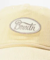 Brixton Parsons Netplus White Corduroy Snapback Hat