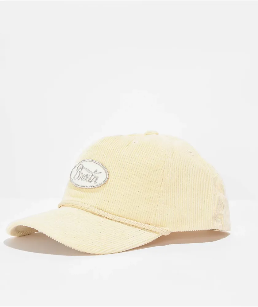 Brixton Parsons Netplus White Corduroy Snapback Hat