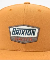 Brixton Regal Golden Brown Snapback Hat