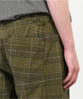 Brixton Steady Cinch Green Houndstooth Taper Pants
