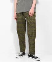 Brixton Steady Cinch Green Houndstooth Taper Pants