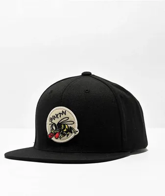 Brixton Stinger Black Snapback Hat